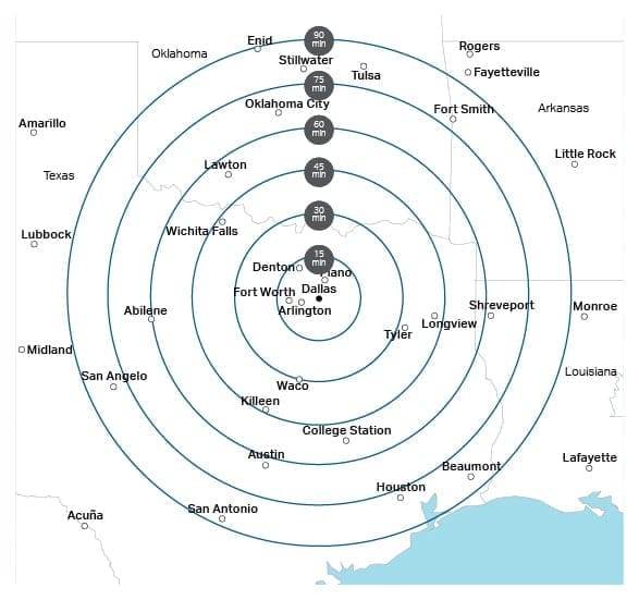Bell 429飞越达拉斯上空