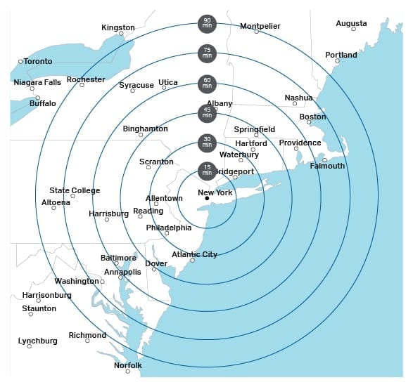 Bell 429飞越纽约市上空